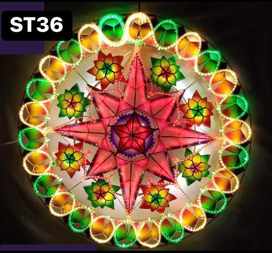 Christmas Parol / Lantern ST36 LED lights (24 inches) 110v po