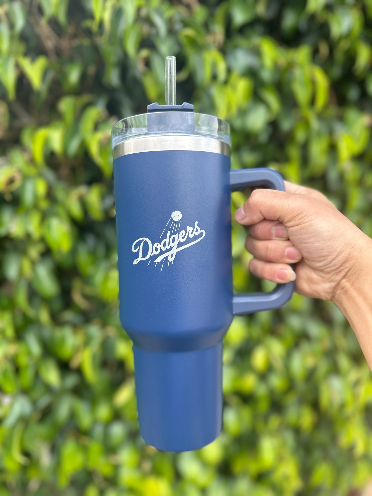 LA Dodgers Stainless Metal 40oz Tumbler With Sealing Lid & Straw (Unbranded/Customized)