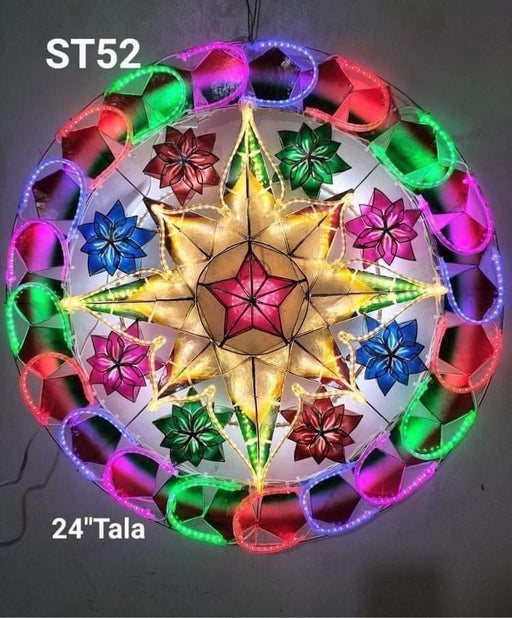 Christmas Parol / Lantern ST52 Rainbow LED lights (24 inches) 110v