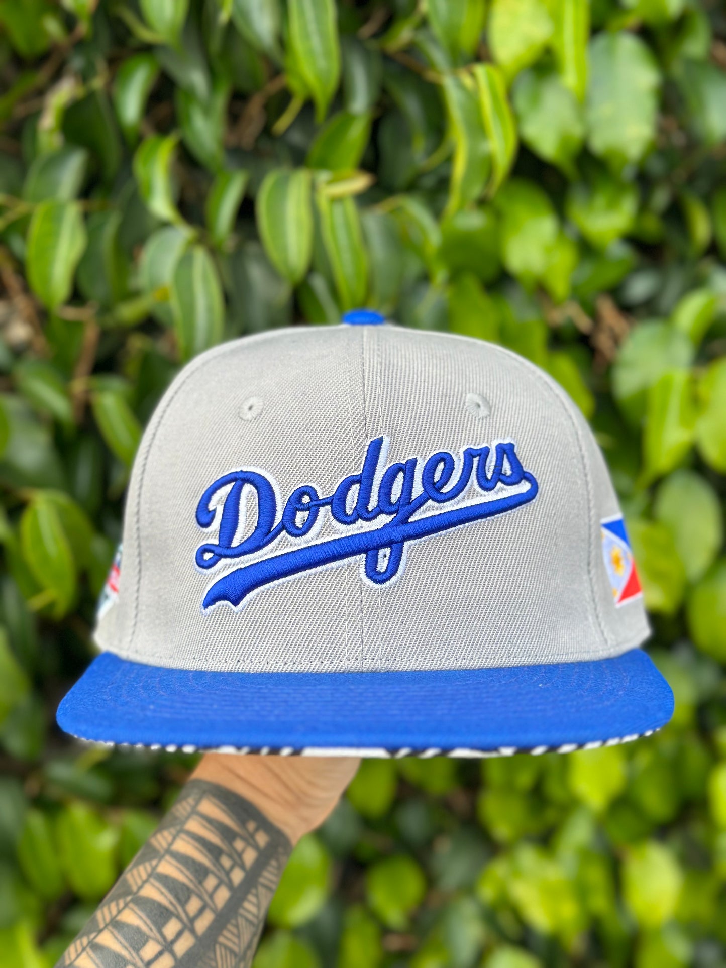 “LA DODGERS” Gray Filipino Heritage Night Philippines Snap Back Hat