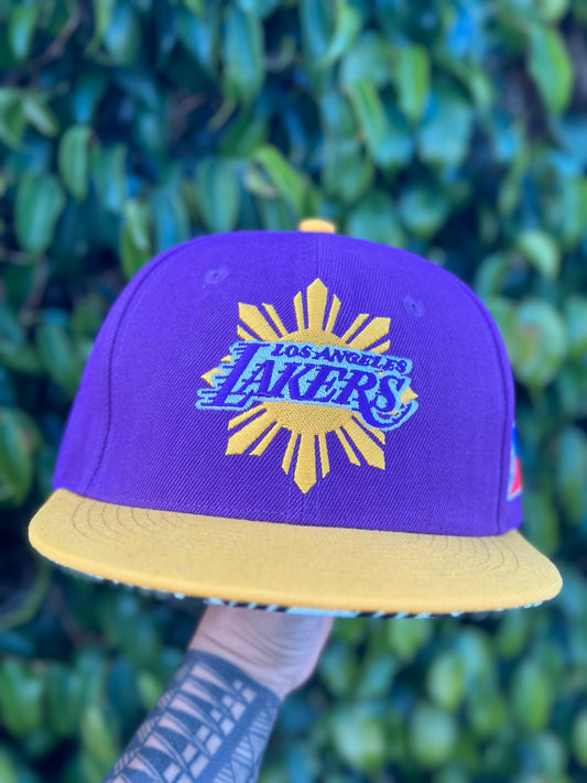“LA LAKERS” Purple Filipino Heritage Night Philippines Snap Back Hat