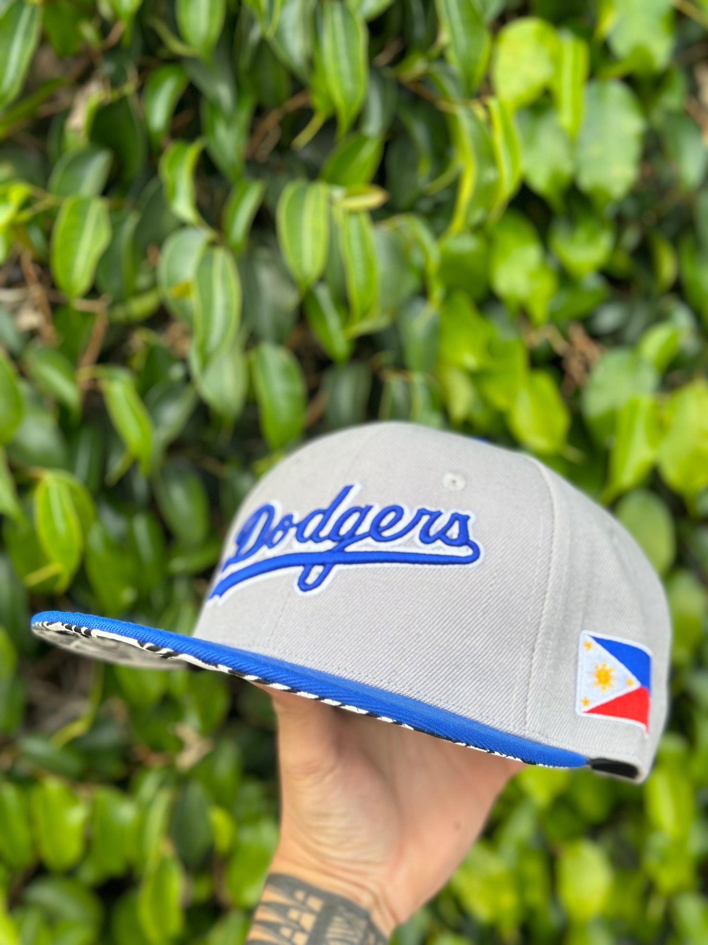 “LA DODGERS” Gray Filipino Heritage Night Philippines Snap Back Hat