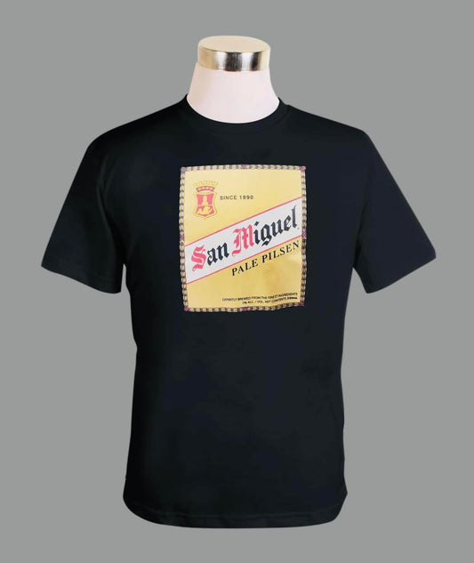 San Miguel Gold Stamp Logo Shirt (Black)