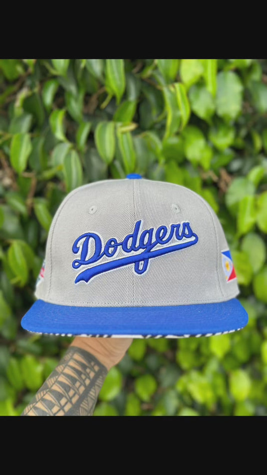 “LA DODGERS” Gray Filipino Heritage Night Philippines Snap Back Hat