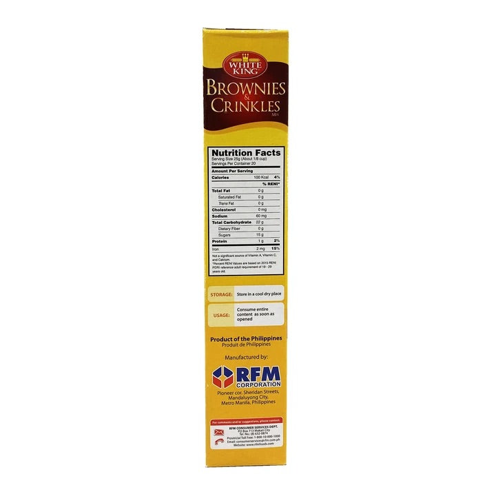 White King Fudge Brownies And Crinkle Mix 17.6oz