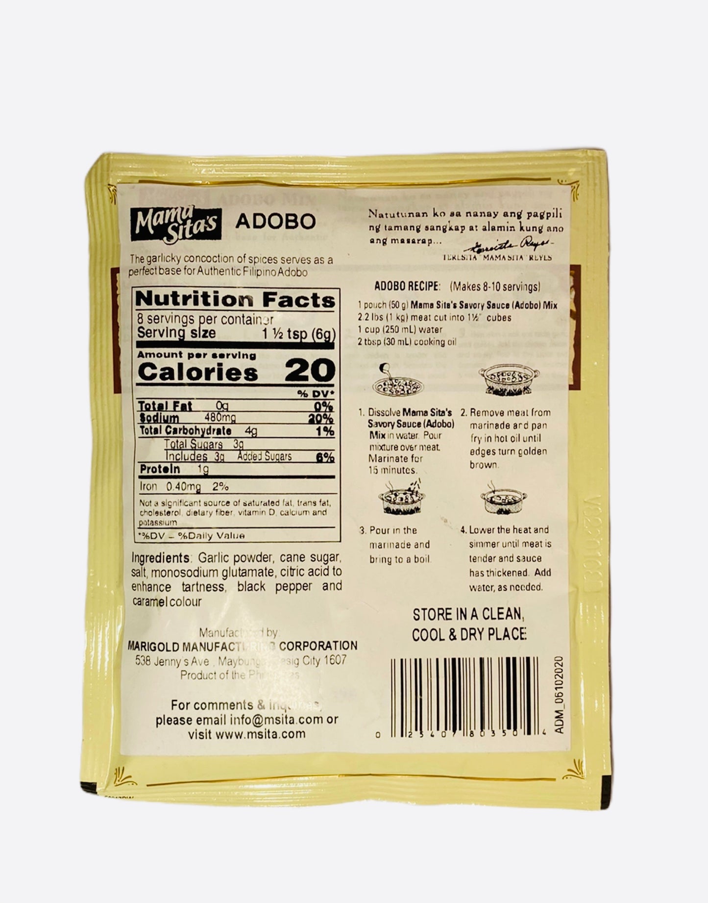 Mama Sita's Adobo Savory Sauce Mix