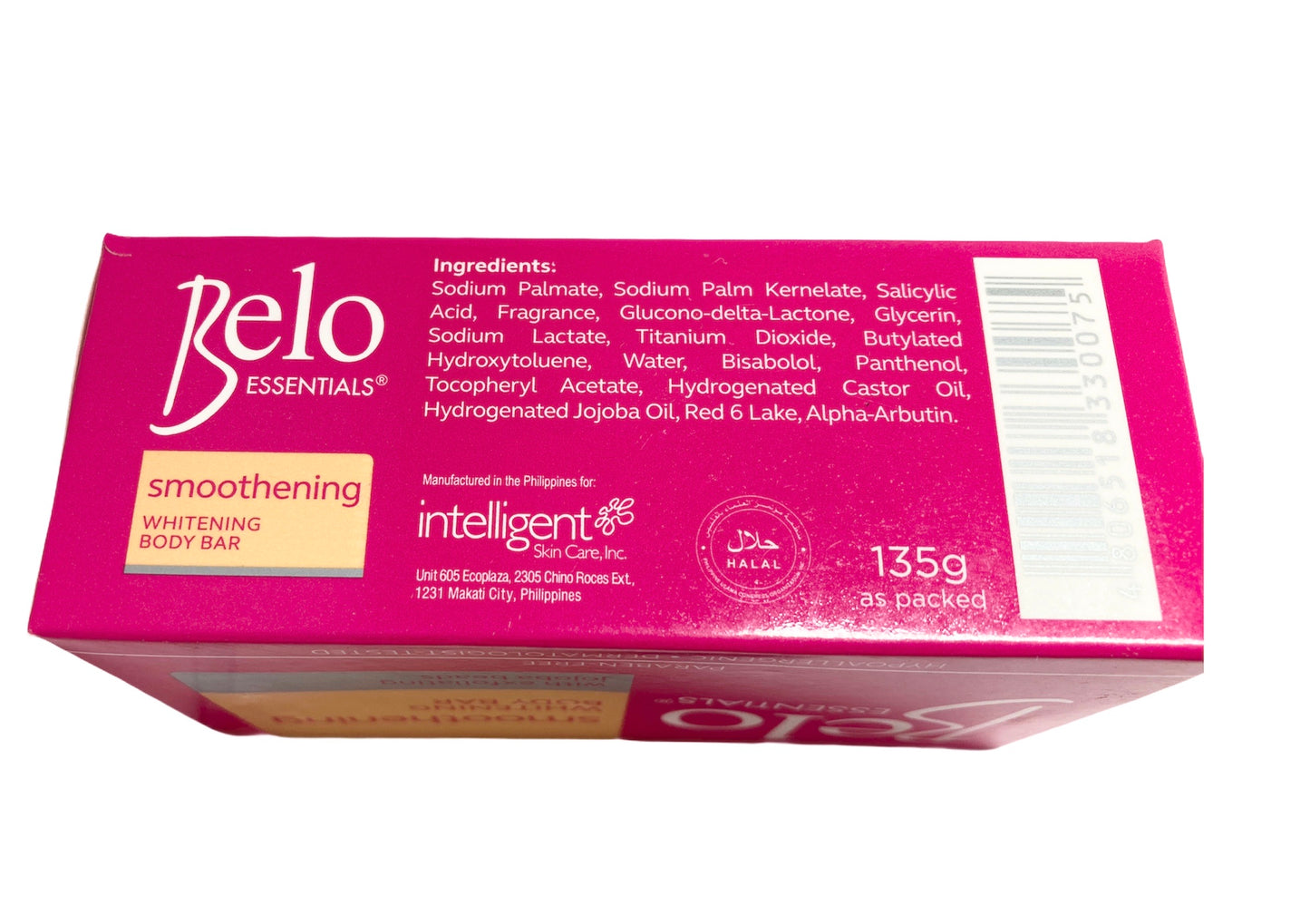Belo Smoothening Whitening Body Bar (W/ Exfoliating Jojoba Beads) 135g