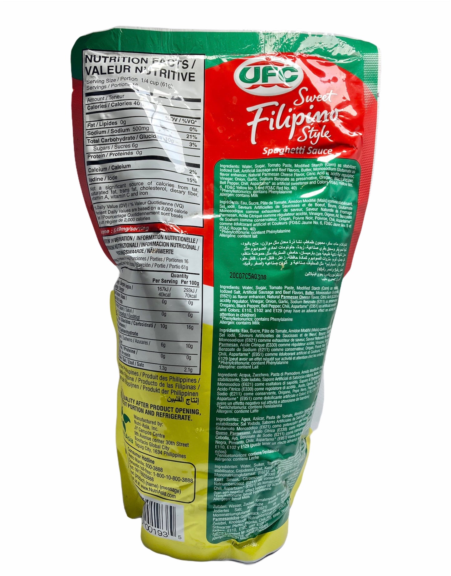 UFC Sweet Spaghetti Sauce