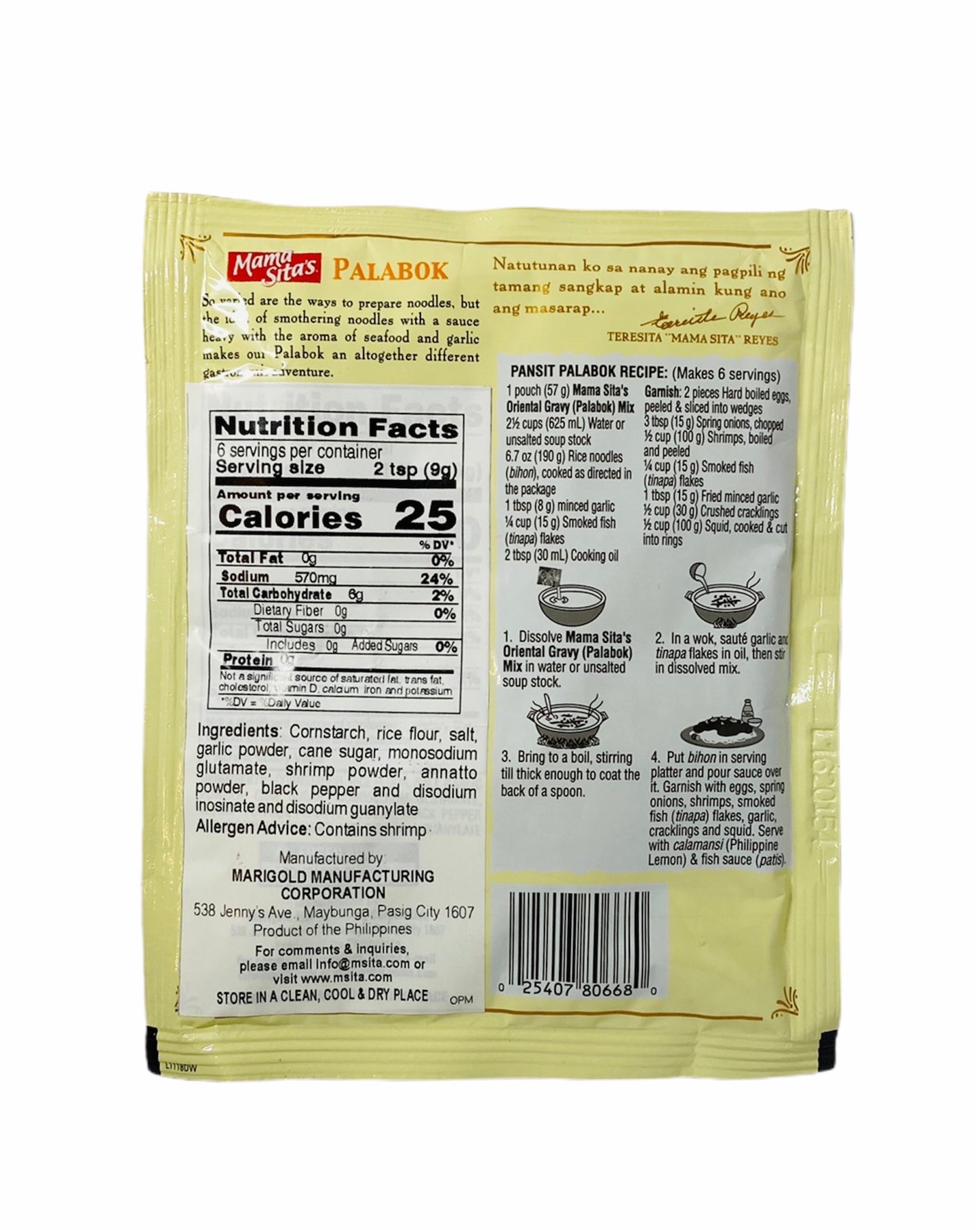 Mama Sita’s Palabok Mix 2oz