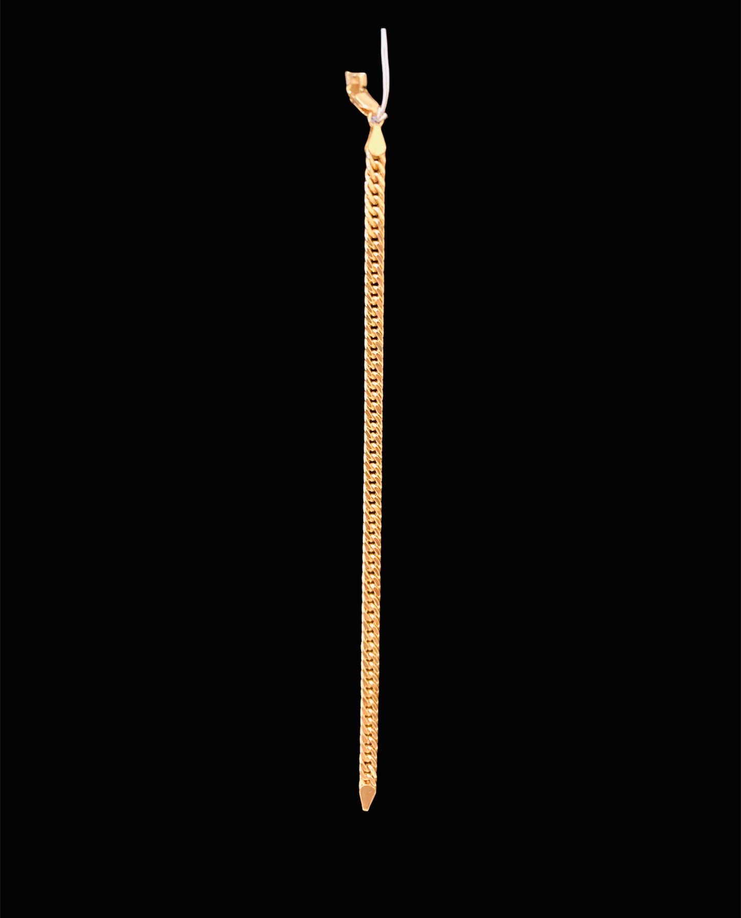 18K Curb Bracelet Size 8