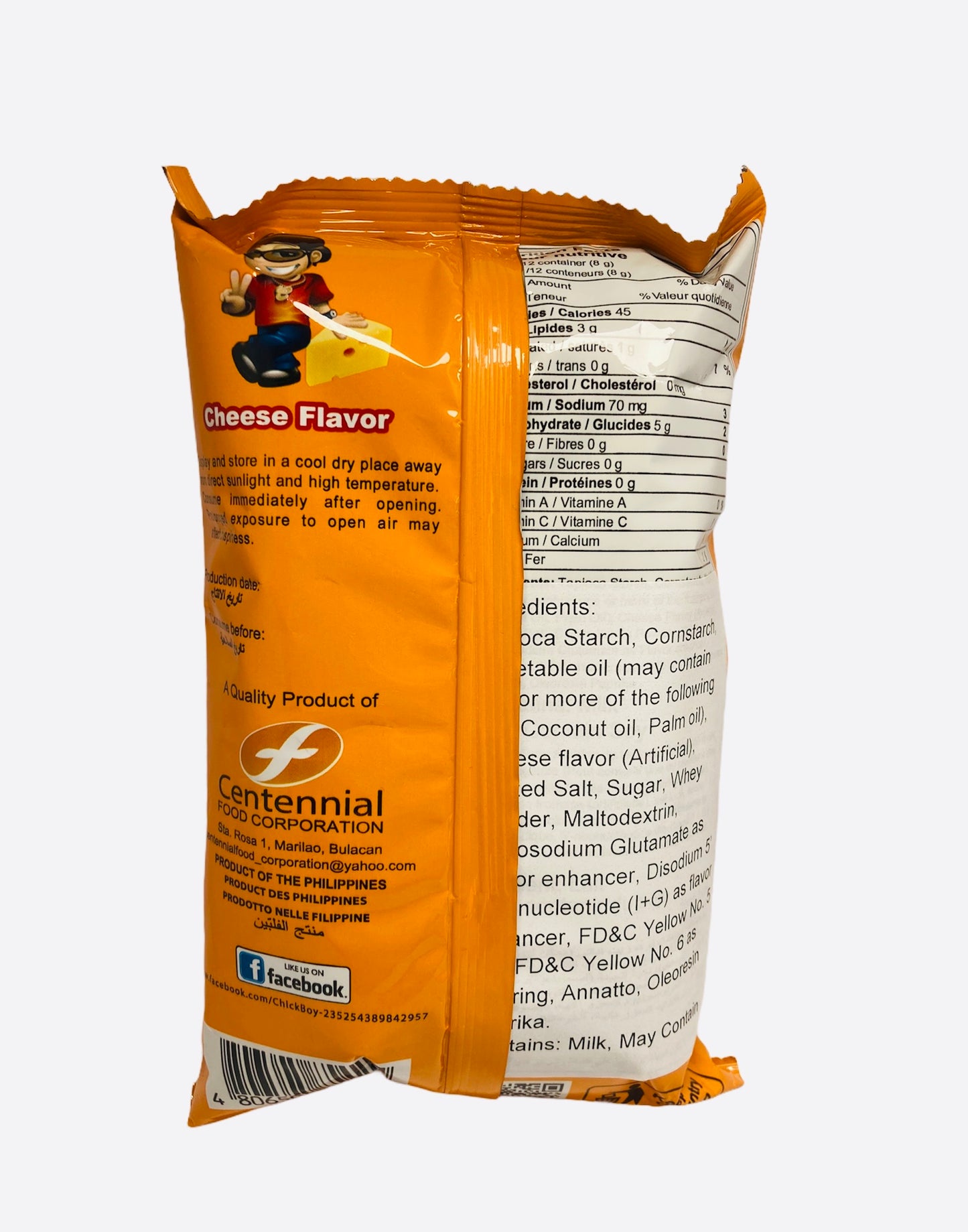 Chick Boy Pop-Nik Cheese Flavor 100g