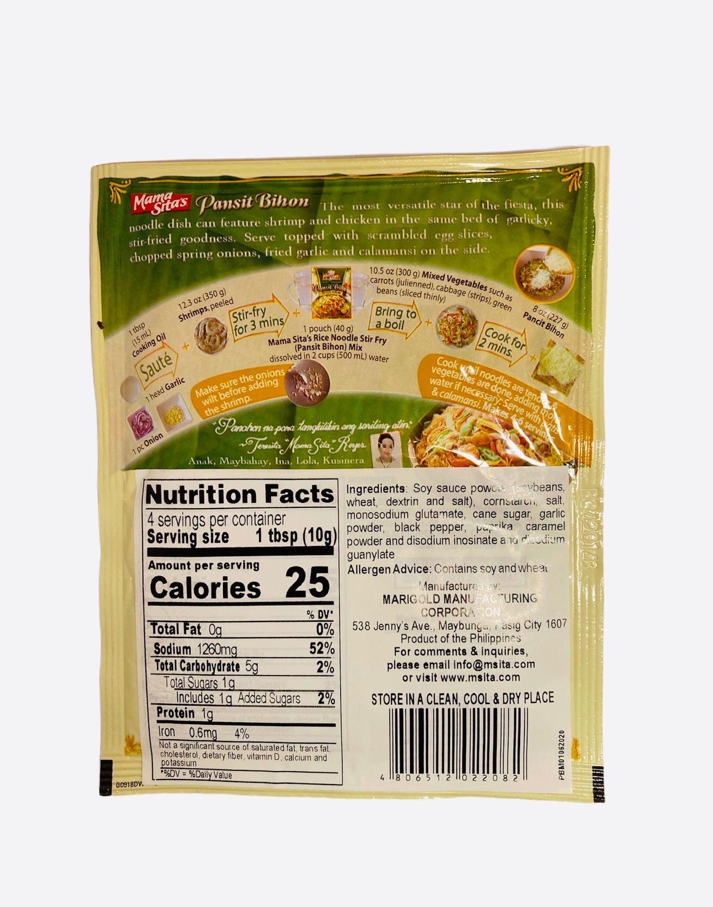 Mama Sita’s Pansit Bihon Stir-Fry Mix 40g