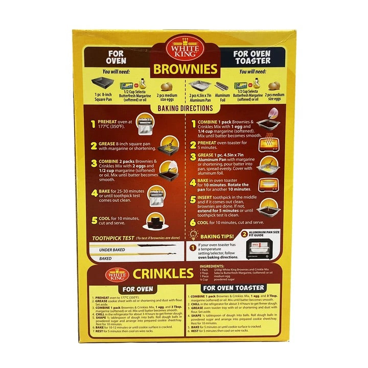 White King Fudge Brownies And Crinkle Mix 17.6oz