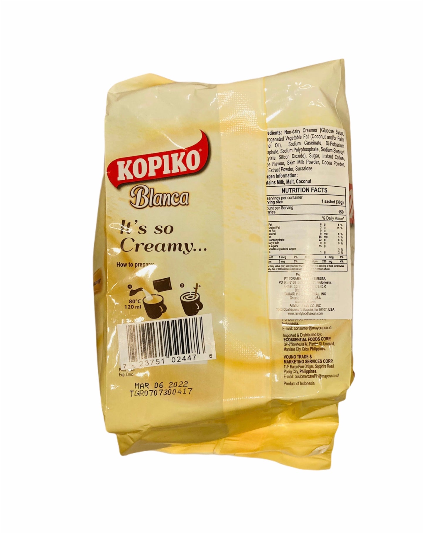 KOPIKO Blanca Creamy Coffee Mix (10 x 30g)