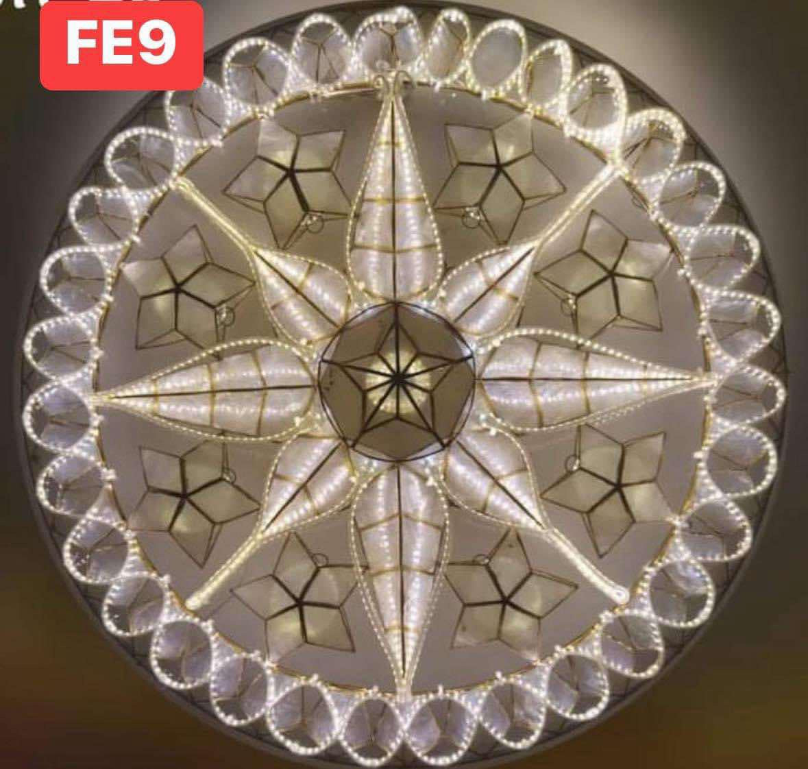 Christmas Parol / Lantern FE9 White LED lights (24 inches) 110v