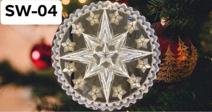 Christmas Parol / Lantern SW-04 White LED lights (24 inches) 110v