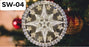Christmas Parol / Lantern SW-04 White LED lights (24 inches) 110v
