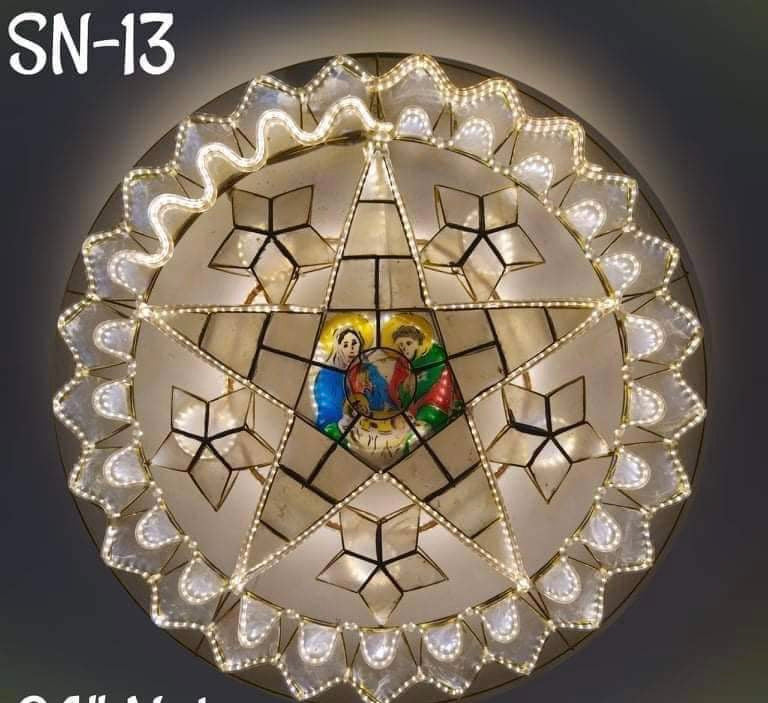 Christmas Parol / Lantern SN13 Holy Family LED lights (24 inches) 110v