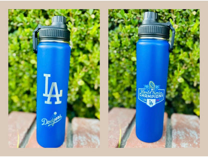 LA Dodgers WS Champs 2024 Stainless Steel 25oz Thermo Bottle (Unbranded/Customized)