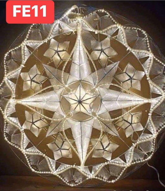 Christmas Parol / Lantern FE11 White LED lights (24 inches) 110v