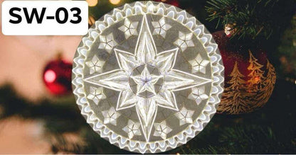 Christmas Parol / Lantern SW-03White LED lights (24 inches) 110v