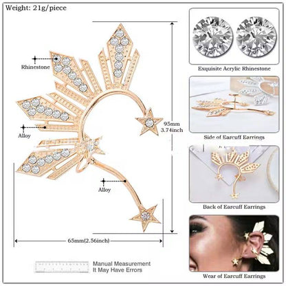 Miss Universe Philippines Catriona inspired 3 stars and a sun LEFT ear cuff