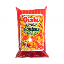Oishi Spicy Flavor Prawn Crackers - Spicy, 2.12 oz