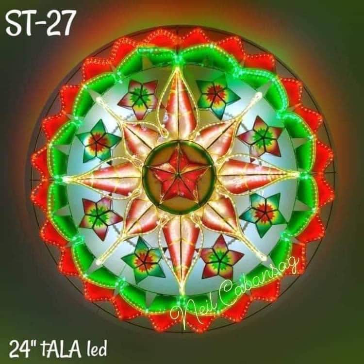 Christmas Parol / Lantern ST27 LED lights (24 inches) 110v