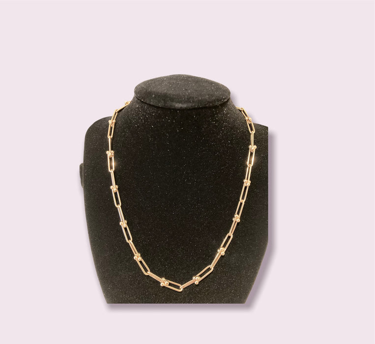 18K Hardware Necklace size 18 inches