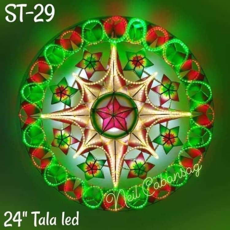Christmas Parol / Lantern ST29 LED lights (24 inches) 110v