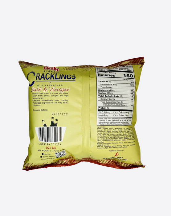 Oishi Cracklings Salt & Vinegar 50g