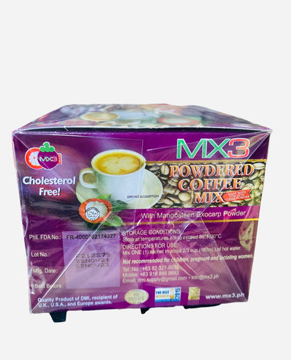 MX3 Powdered Coffee Mix w/ Mangoesteen Exocarp Powder (10 sachets)